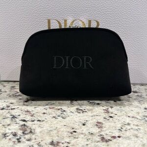 Dior black makeup pouch